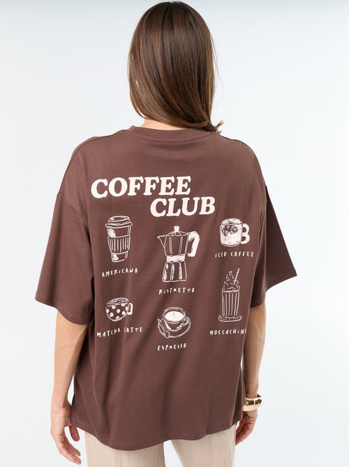 T-shirt oversize con stampa sul retro - Kiabi