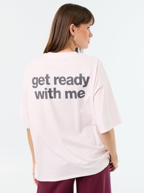 T-shirt oversize con stampa sul retro - Kiabi