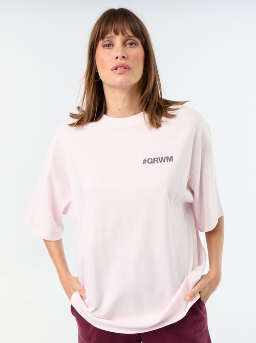 T-shirt oversize con stampa sul retro - Kiabi