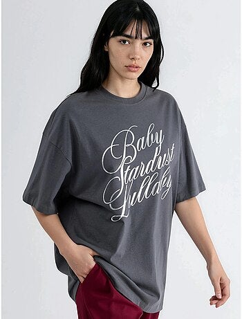 T-shirt oversize con stampa testuale busem
