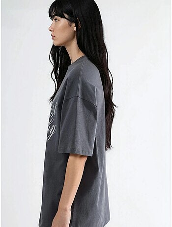 T-shirt oversize con stampa testuale busem