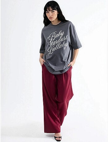 T-shirt oversize con stampa testuale busem