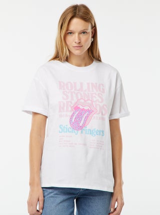 T-shirt oversize con stampa 'The 'Rolling Stones'