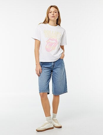 T-shirt oversize con stampa 'The 'Rolling Stones'