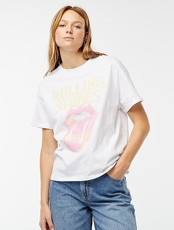 T-shirt oversize con stampa 'The 'Rolling Stones'