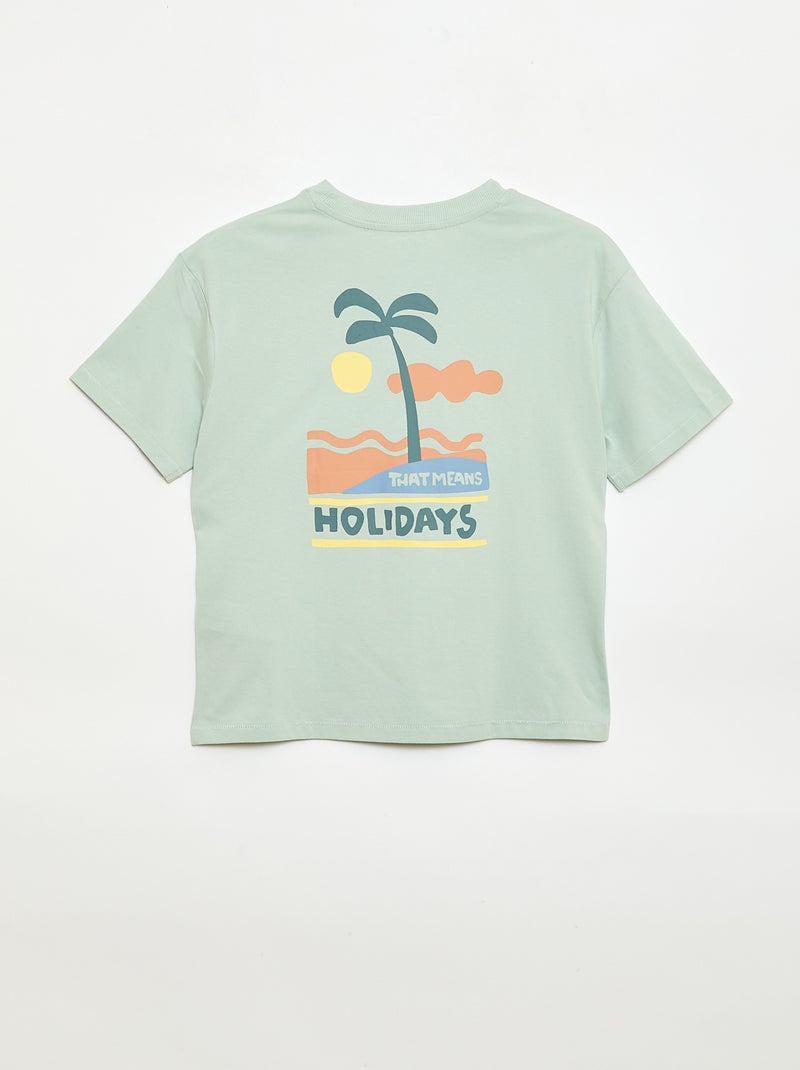 T-shirt oversize con stampa Verde - Kiabi
