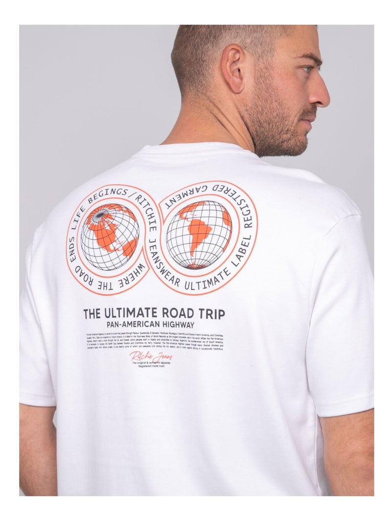 T-shirt oversize cotone con motivi NARADITI Bianco - Kiabi