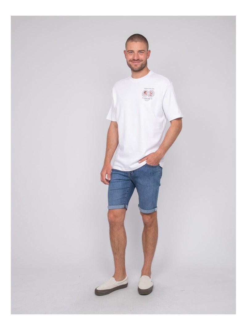 T-shirt oversize cotone con motivi NARADITI Bianco - Kiabi