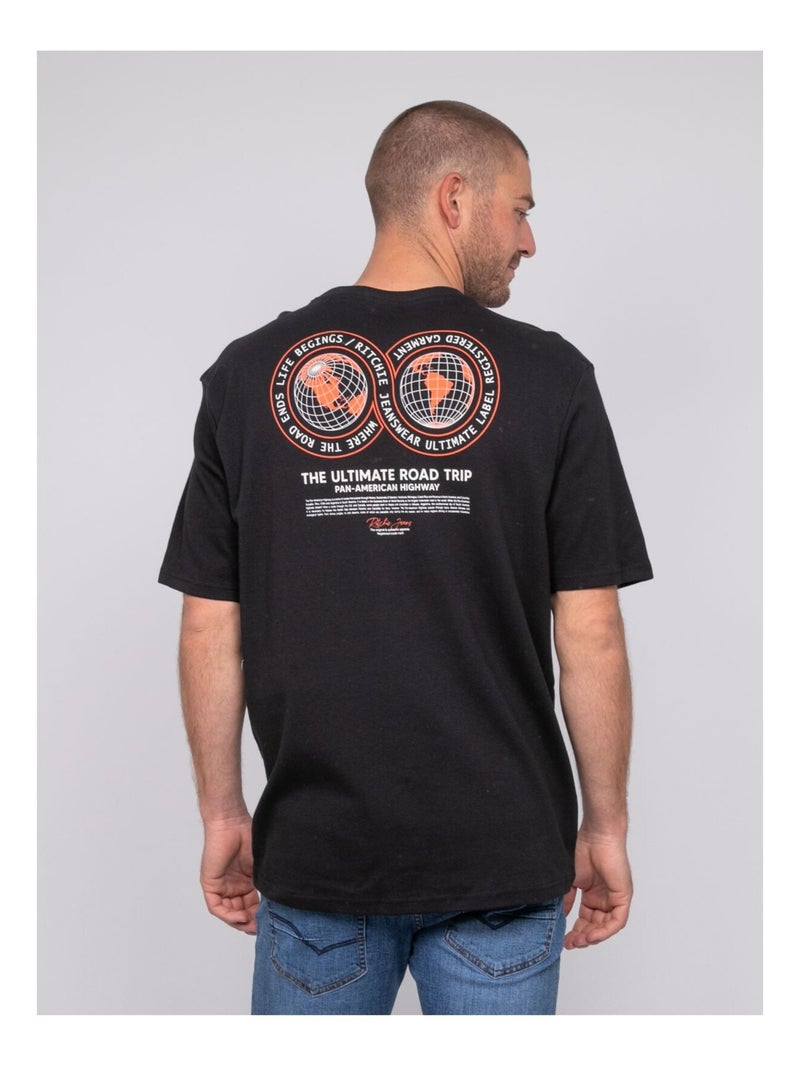 T-shirt oversize cotone con motivi NARADITI Nero - Kiabi