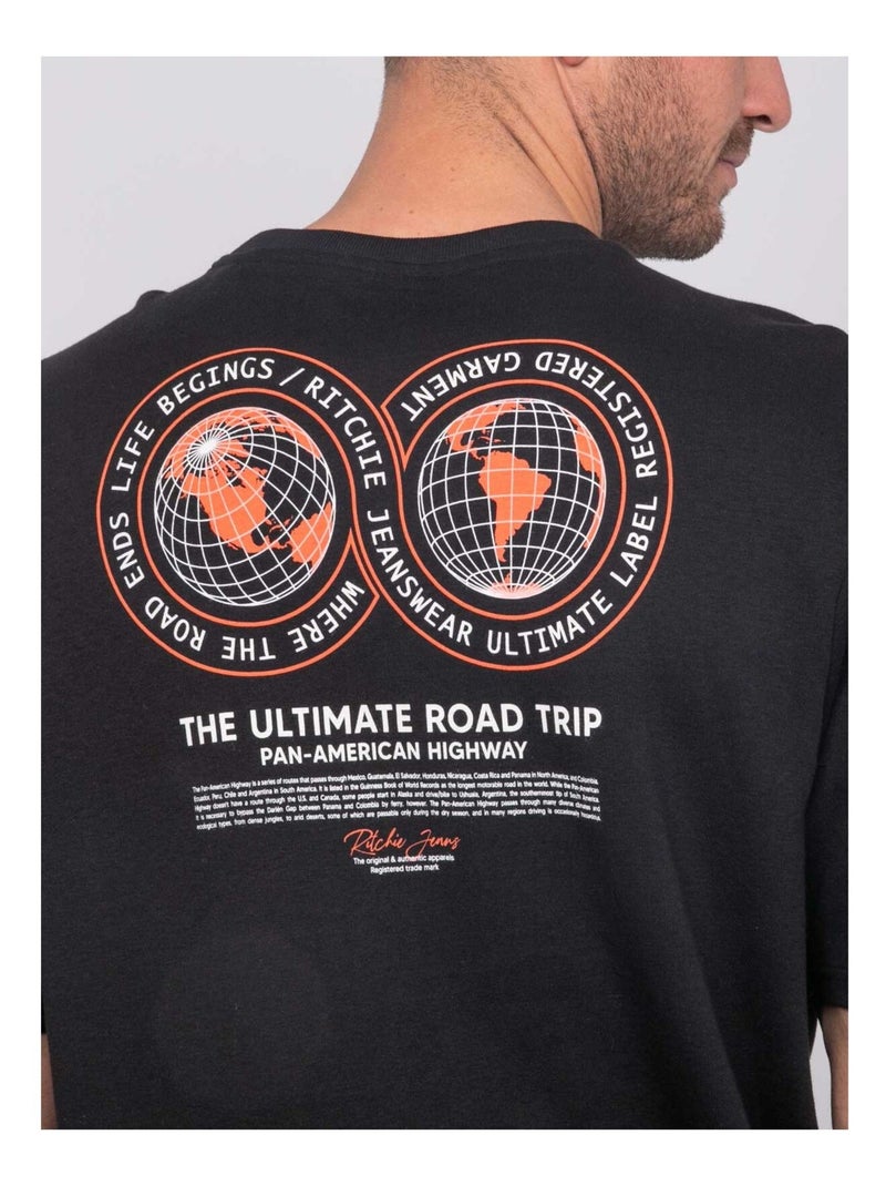 T-shirt oversize cotone con motivi NARADITI Nero - Kiabi