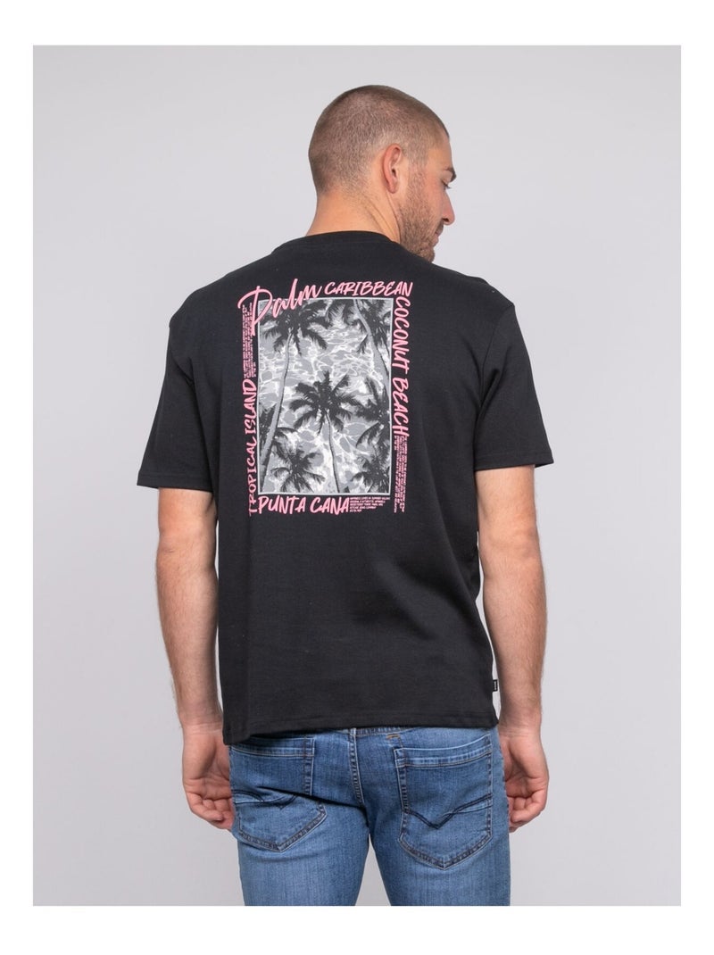 T-shirt oversize cotone con motivi NOBORA Nero - Kiabi