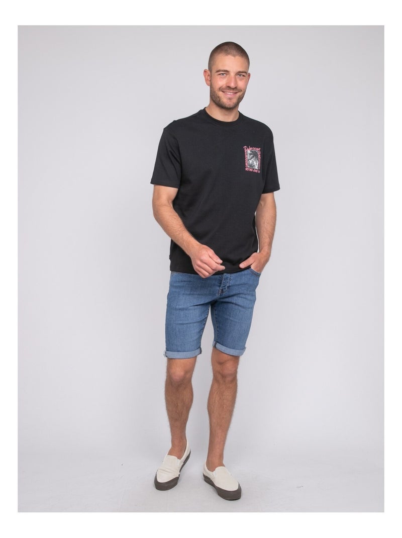 T-shirt oversize cotone con motivi NOBORA Nero - Kiabi