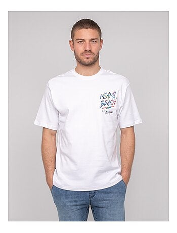 T-shirt oversize cotone motivi NASCADE