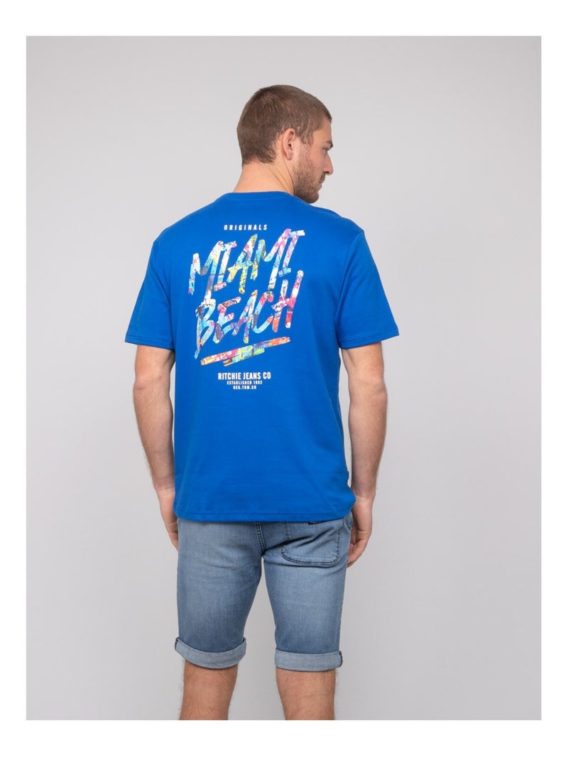T-shirt oversize cotone motivi NASCADE Bianco - Kiabi