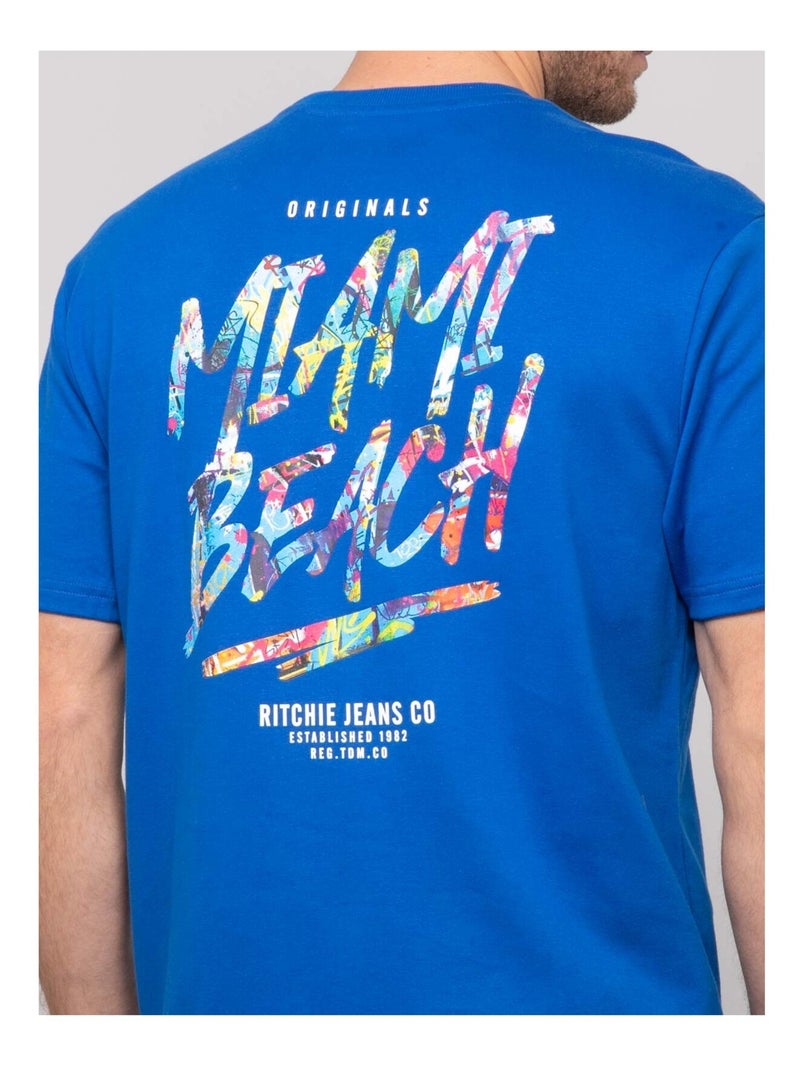 T-shirt oversize cotone motivi NASCADE Blu reale - Kiabi