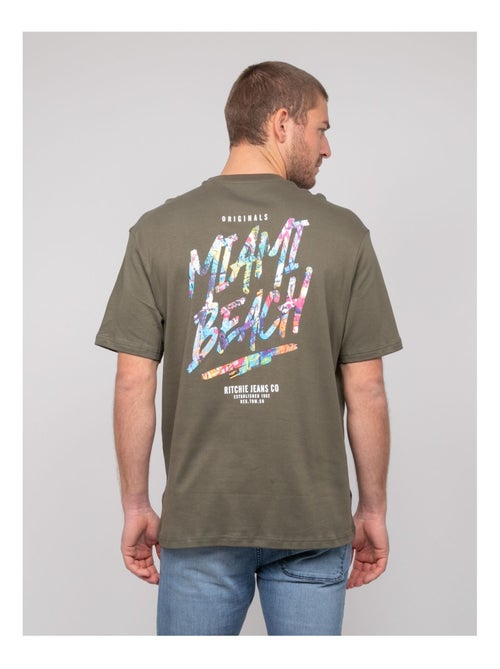 T-shirt oversize cotone motivi NASCADE - Kiabi