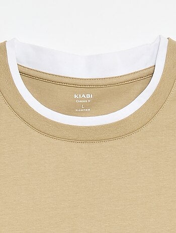 T-shirt oversize effetto 2-in-1 +1m90