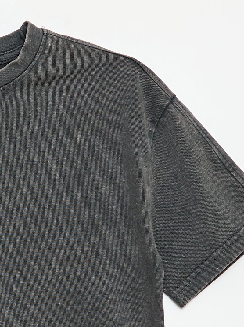 T-shirt oversize effetto délavé Grigio - Kiabi