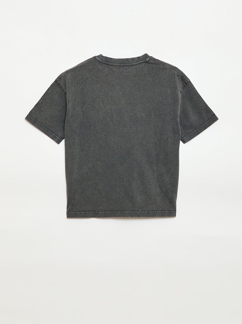 T-shirt oversize effetto délavé Grigio - Kiabi