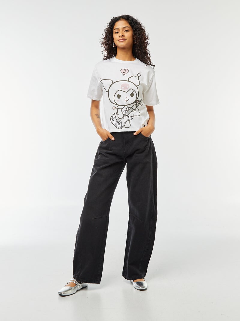 T-shirt oversize 'Hello Kitty' bianco - Kiabi