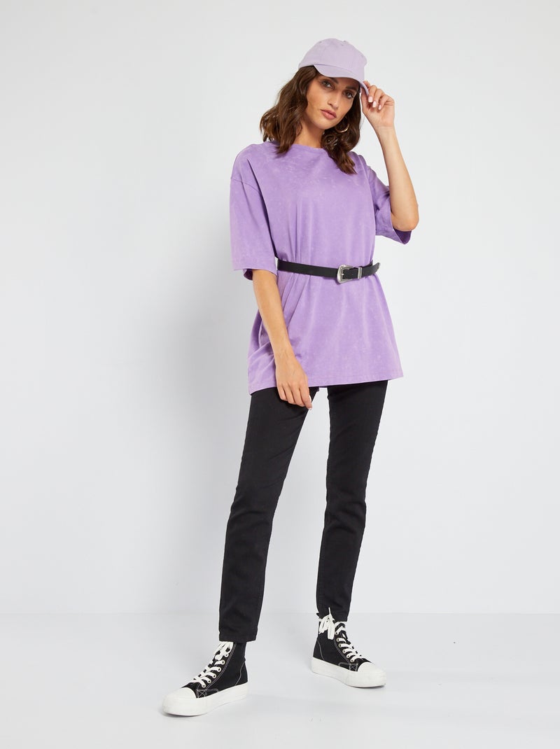 T-shirt oversize in cotone BLU - Kiabi