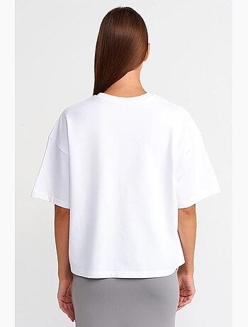 T-shirt oversize in cotone con girocollo dilvin