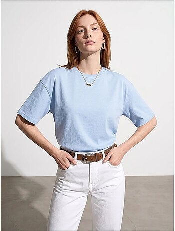 T-shirt oversize in cotone con girocollo dilvin