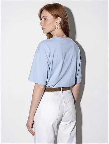 T-shirt oversize in cotone con girocollo dilvin