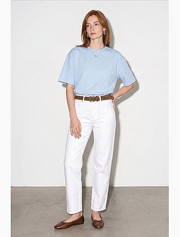 T-shirt oversize in cotone con girocollo dilvin