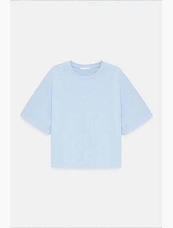 T-shirt oversize in cotone con girocollo dilvin