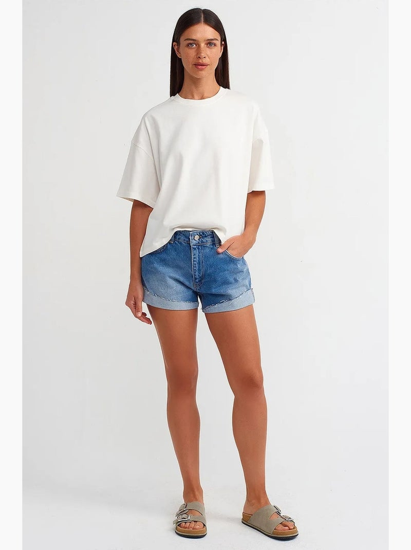 T-shirt oversize in cotone con girocollo dilvin Ecru - Kiabi
