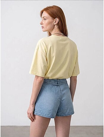 T-shirt oversize in cotone con girocollo dilvin