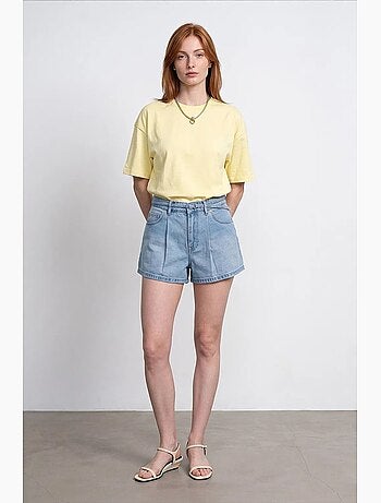 T-shirt oversize in cotone con girocollo dilvin