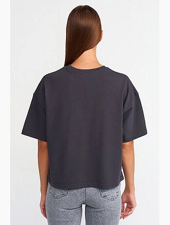 T-shirt oversize in cotone con girocollo dilvin