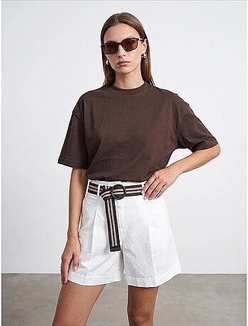T-shirt oversize in cotone con girocollo dilvin