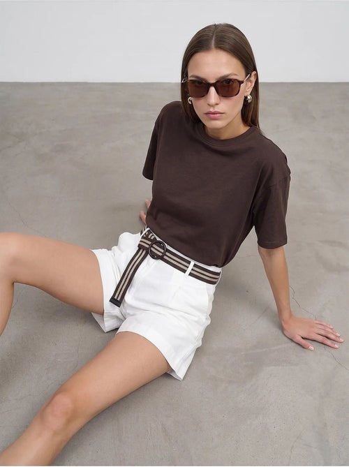 T-shirt oversize in cotone con girocollo dilvin - Kiabi T-shirt oversize in cotone con girocollo dilvin - Kiabi