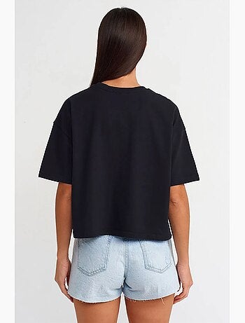 T-shirt oversize in cotone con girocollo dilvin