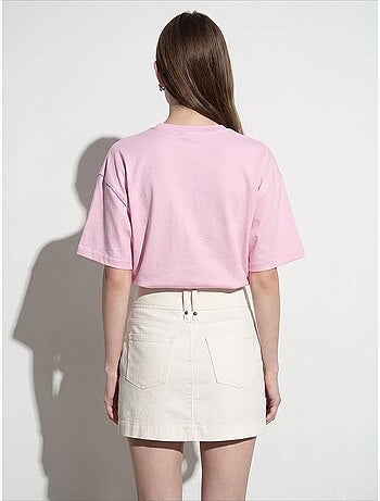 T-shirt oversize in cotone con girocollo dilvin