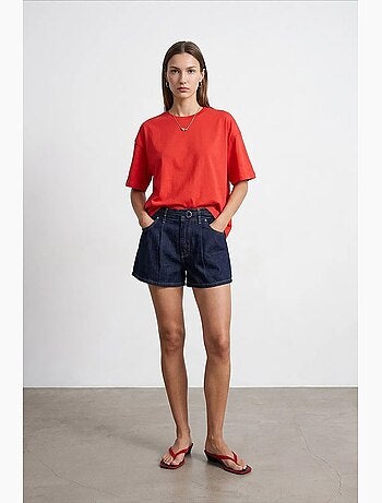 T-shirt oversize in cotone con girocollo dilvin