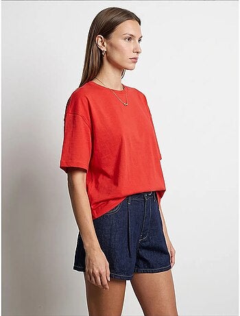 T-shirt oversize in cotone con girocollo dilvin