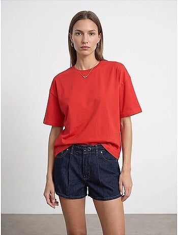 T-shirt oversize in cotone con girocollo dilvin