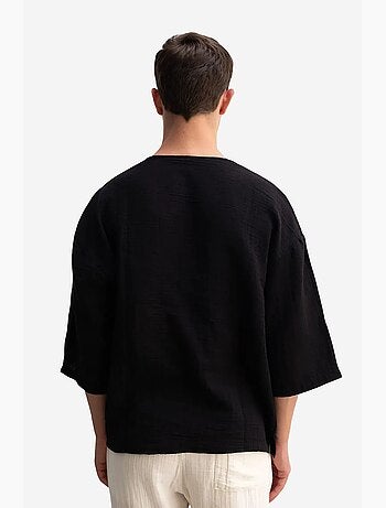 T-shirt oversize in cotone con girocollo giesto
