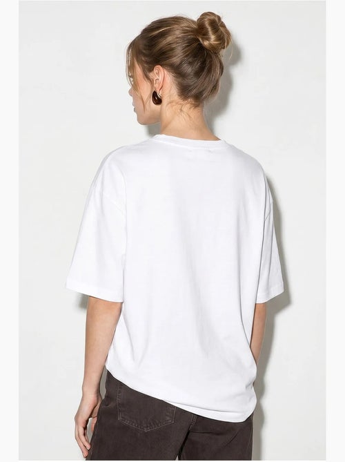 T-shirt oversize in cotone con stampa floreale lucci - Kiabi