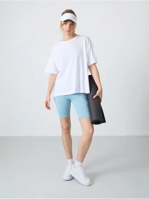 T-shirt oversize in cotone-modal con girocollo tommy - Kiabi T-shirt oversize in cotone-modal con girocollo tommy - Kiabi