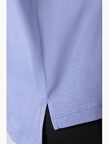 T-shirt oversize in cotone-modal con girocollo tommy