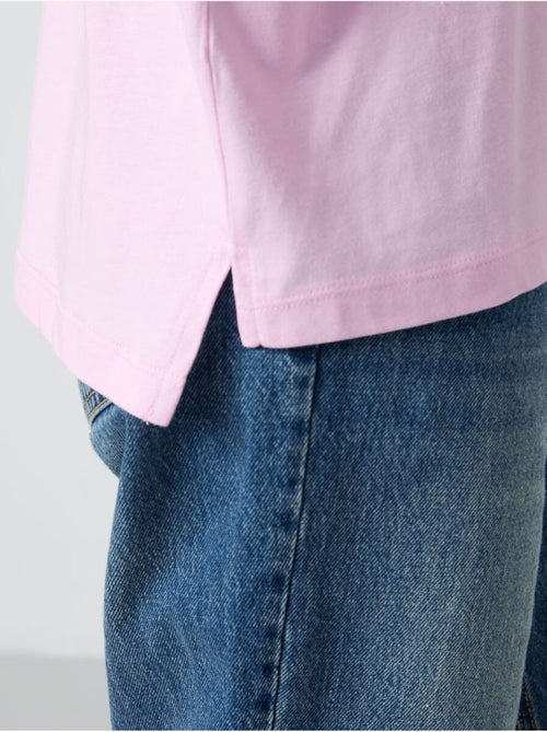 T-shirt oversize in cotone-modal con girocollo tommy - Kiabi T-shirt oversize in cotone-modal con girocollo tommy - Kiabi