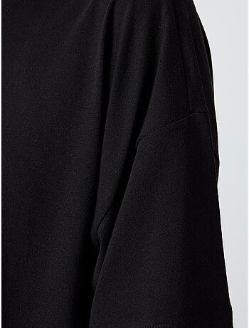 T-shirt oversize in cotone-modal con girocollo tommy