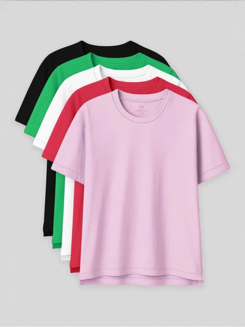 T-shirt oversize in cotone-modal con girocollo tommy - Kiabi