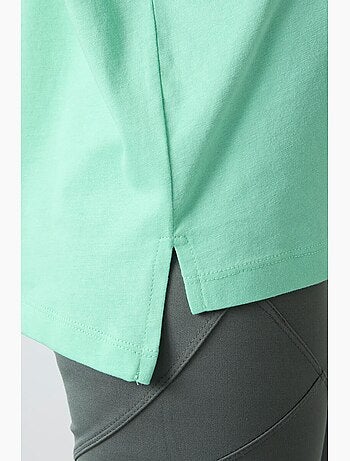 T-shirt oversize in cotone-modal con girocollo tommy