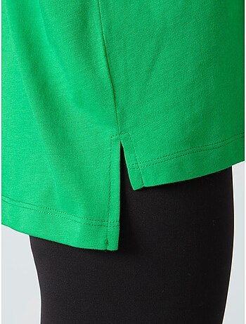 T-shirt oversize in cotone-modal con girocollo tommy
